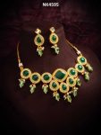 Designer Kundan Necklace Set with Earrings – Gold Plated Ethnic Statement Jewelry for Festive & Traditional Wear