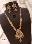 Royal Temple Mala Necklace Set with Earrings – Traditional Heritage Jewelry for Festive Wear