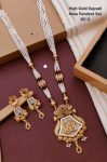 Divine Ram Darbar Pearl Mala Pendant Set – Heritage Rajwadi Necklace Collection for Women
