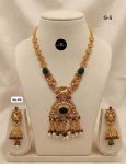 Maharani Inspired Long Necklace Set with Earrings – Grand Traditional Occasion Wear Jewelry